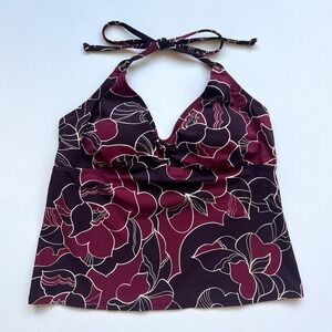 Y2K Merona Purple Burgundy Halter Top